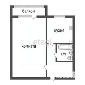 1-к квартира, вторичка, 32м2, 5/5 этаж