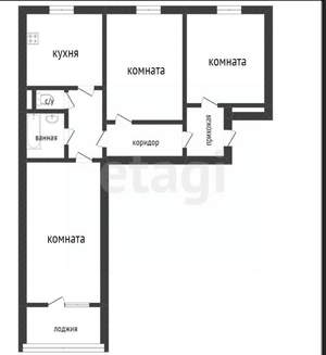 3-к квартира, вторичка, 62м2, 10/10 этаж
