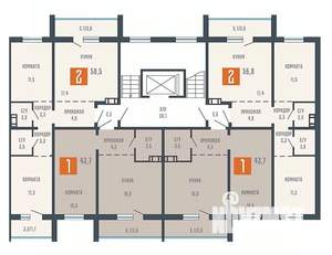 1-к квартира, вторичка, 44м2, 8/10 этаж