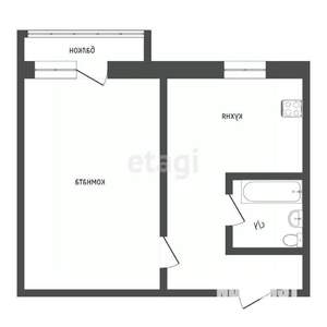 1-к квартира, вторичка, 30м2, 5/5 этаж