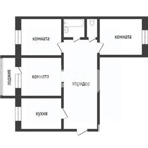 3-к квартира, вторичка, 56м2, 5/5 этаж