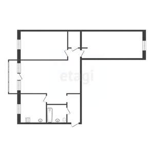 3-к квартира, вторичка, 58м2, 4/5 этаж