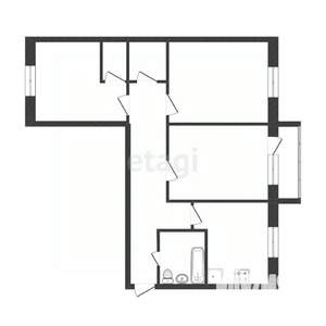 3-к квартира, вторичка, 56м2, 2/5 этаж