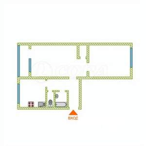 2-к квартира, вторичка, 46м2, 4/5 этаж