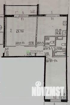 2-к квартира, вторичка, 65м2, 2/10 этаж