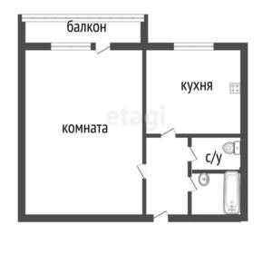 1-к квартира, вторичка, 33м2, 2/10 этаж
