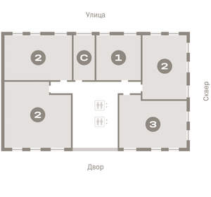 2-к квартира, вторичка, 67м2, 6/15 этаж