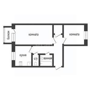 2-к квартира, вторичка, 57м2, 3/10 этаж