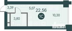 Студия квартира, вторичка, 23м2, 4/12 этаж