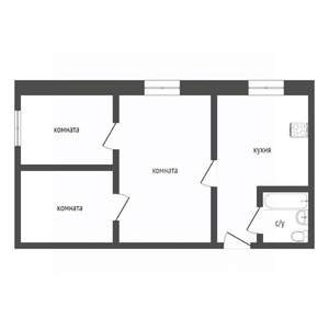 3-к квартира, вторичка, 42м2, 4/5 этаж