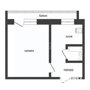1-к квартира, вторичка, 30м2, 3/5 этаж