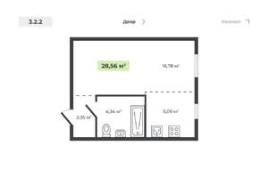 1-к квартира, вторичка, 29м2, 3/4 этаж