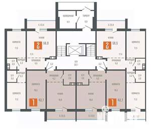 1-к квартира, вторичка, 44м2, 1/10 этаж