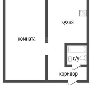 1-к квартира, вторичка, 30м2, 3/5 этаж