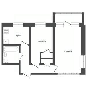 2-к квартира, вторичка, 50м2, 9/9 этаж