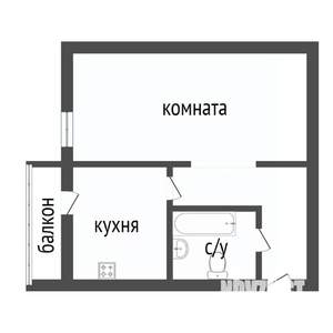 1-к квартира, вторичка, 32м2, 4/5 этаж