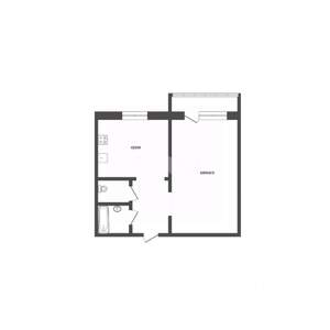1-к квартира, вторичка, 33м2, 1/9 этаж