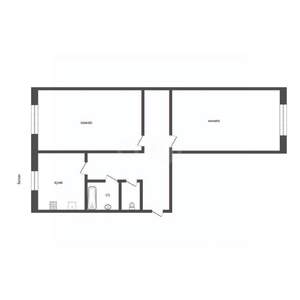 2-к квартира, вторичка, 50м2, 1/2 этаж