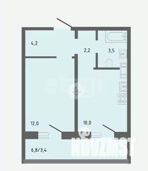 1-к квартира, строящийся дом, 35м2, 9/10 этаж