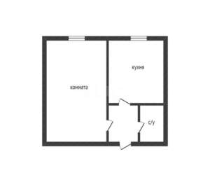 1-к квартира, вторичка, 30м2, 1/5 этаж