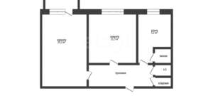 2-к квартира, вторичка, 52м2, 8/10 этаж