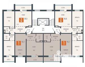 1-к квартира, вторичка, 44м2, 9/10 этаж