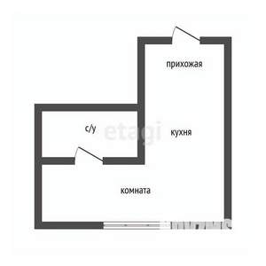 Студия квартира, вторичка, 13м2, 1/10 этаж