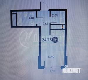 Студия квартира, вторичка, 25м2, 9/13 этаж
