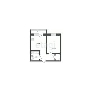 1-к квартира, вторичка, 38м2, 3/3 этаж