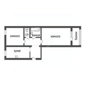 2-к квартира, вторичка, 48м2, 7/10 этаж