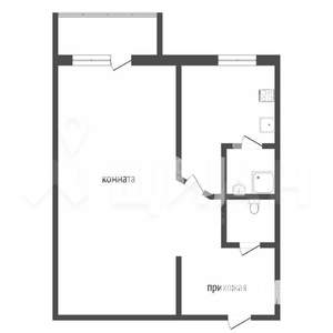 1-к квартира, вторичка, 33м2, 2/5 этаж