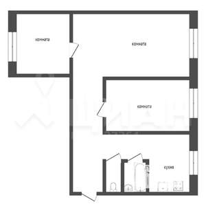 3-к квартира, вторичка, 58м2, 1/5 этаж