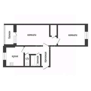 2-к квартира, вторичка, 42м2, 3/5 этаж