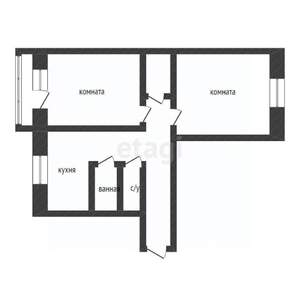 2-к квартира, вторичка, 46м2, 5/5 этаж