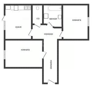 2-к квартира, вторичка, 48м2, 3/5 этаж
