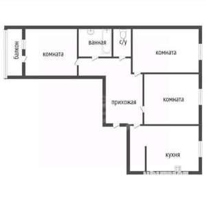 3-к квартира, вторичка, 64м2, 6/10 этаж
