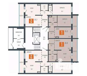 2-к квартира, вторичка, 52м2, 1/10 этаж